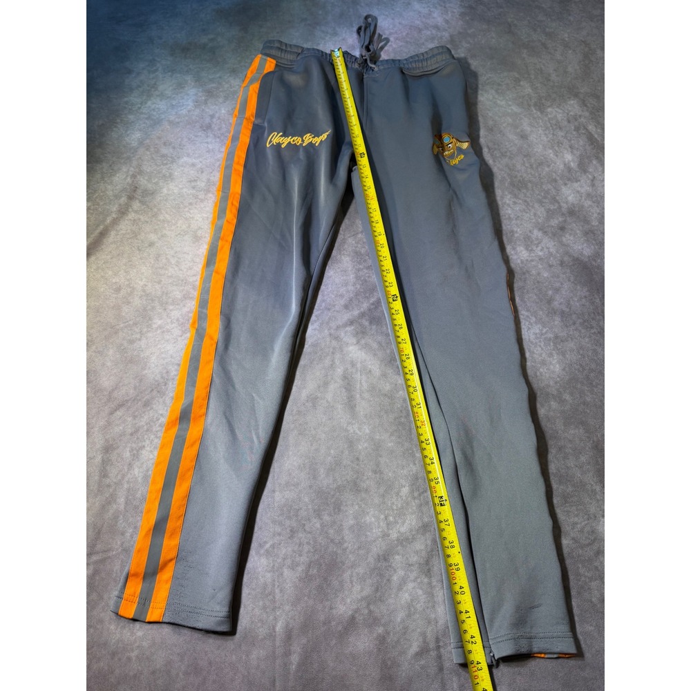 Rebel Minds Clayco Boys Track Pants Gray Orange Reflective Stripe Mens Large - Picture 3 of 7